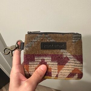 Pendleton Geometric Wool Pouch with Keychain